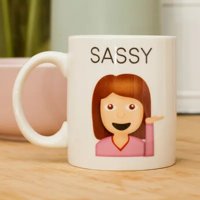 Produktbild von ThumbsUp! Tasse "Sassy" Emoji 350ml weiß