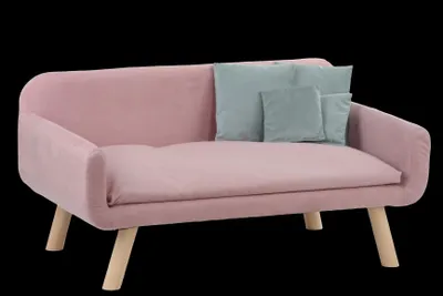 Zdjęcie produktu dla Sofa dla psa marki Rohrschneider, model Cora, w kolorze różowym