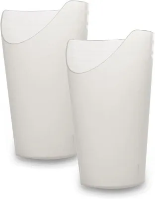 Obrázek produktu pro Ibenzoa® Sada 2 kusů přenosných kelímků s výřezem pro nos, vyrobené z plastu bez BPA, objem 350 ml, ergonomický design, vhodné do myčky, rozměry 24 x Ø8 cm, teplotní rozsah -20°C až +80°C