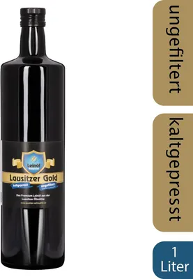 Produktbild von Lausitzer Leinöl - Lausitzer Gold (kaltgepresstes ungefiltertes Premium Leinöl), 1 Liter