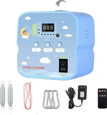 Produktbild von Elektrischer Babywippencontroller, 10-stufige Geschwindigkeitsanpassung, Lautstärkeregelung, 220V EU-Stecker