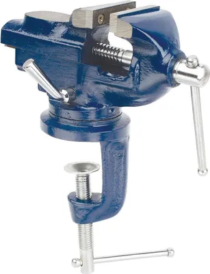 Produktbild von BRÜDER MANNESMANN Klemm-Schraubstock Backenbreite: 50 mm blau