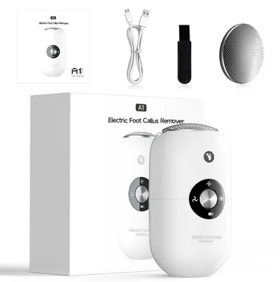 Produktbild von INF Elektrische Fußfeile Hornhautentferner ABS Edelstahl 3 Stufen USB Weiß