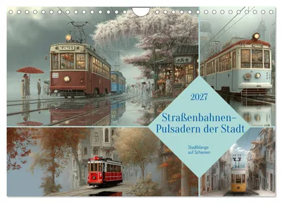 Produktbild von Straßenbahnen - Pulsadern der Stadt (Wandkalender 2027 DIN A4 quer), CALVENDO Monatskalender
