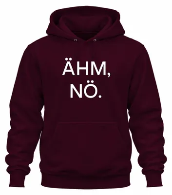 Imagen del producto de Sudadera con capucha uni, diseño sarcástico y divertido, ideal como regalo. Color burdeos, talla M