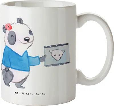 Produktbild von Mr. & Mrs. Panda Kaffeebecher Fachärztin für Radiologie Herz - Weiß - Geschenk, Tasse, Pott, Trinkbecher, Kaffeetasse, Becher