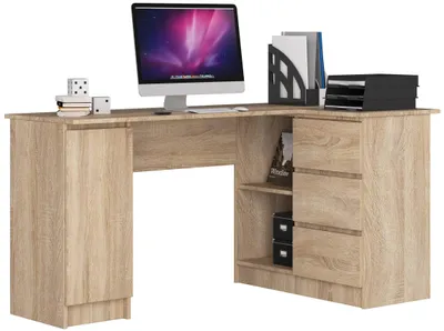 Produktbild von Schreibtisch mit Stauraum | Bürotisch | 3 Schubladen & Regalablage
