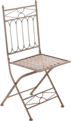 Obrázek produktu pro Nostalgická skládací zahradní židle, vintage design, ručně vyrobená a robustní | Barva: starožitná hnědá
