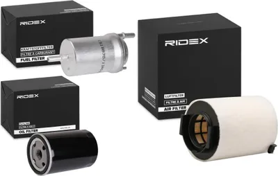 Produktbild von RIDEX Filterset Inspektionspaket Filtersatz für VW Golf V Schrägheck (1K1) TOURAN (1T1, 1T2) GOLF PLUS (5M1, 521) für AUDI A3 Sportback (8PA)