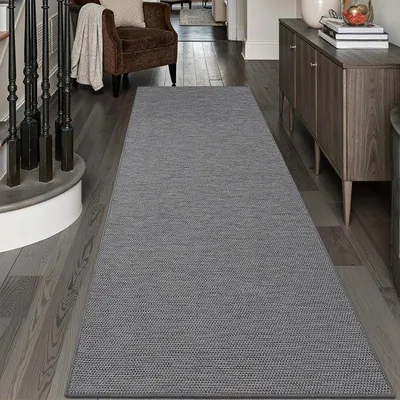 Image de Tapis de cuisine antidérapant lavable, gris, 61 x 183 cm, absorbant