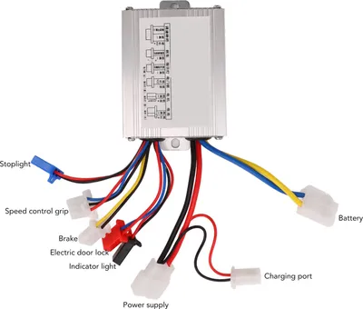 Produktbild von 12V 500W Bürstengeschwindigkeitsmotor-Controller mit Gasgriff-Unterspannungsschutz für Motorrad-Elektrofahrrad-Roller