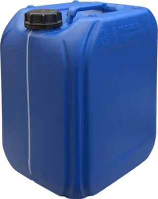 Image de bidon d'eau de 20 litres Bidon en plastique bleu Bidon de camping alimentaire sans BPA adapté aux matières dangereuses stable et durable