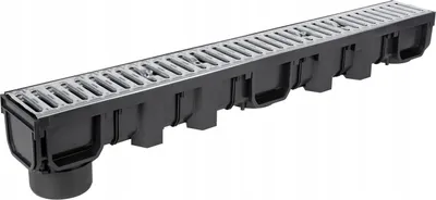 Image de DRAINAGE Linéaire A15 Gouttière, H105 Grille métallique