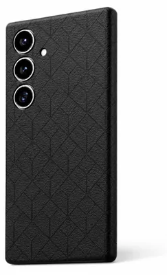 Obrázok produktu pre Puzdro na zadnú stranu Samsung Galaxy S26 Plus 5G s reliéfnym mriežkovým vzorom, čierne