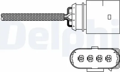 Produktbild von DELPHI Lambdasonde für AUDI A4 Avant (8ED, B7) Beheizt 1060mm ES20285-12B1
