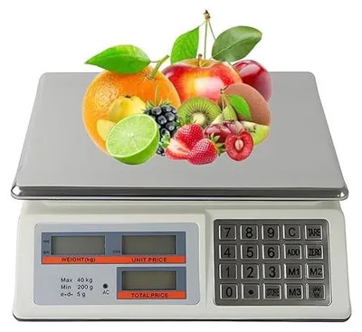 Produktbild von Preisberechnungs-Plattformwaage, Präzise elektronische Waage, Ladenwaage, Doppelseitige LCD-Anzeige