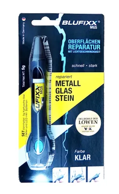 Produktbild von REPARATURSTIFT mit UV LED Klar 5g Lichthärtendes Gel Oberflächen Reparaturgel für Metall Glas Stein Oberflächenreparatur Reparatur Klebstoff 60 (Gelb)