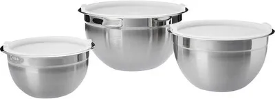 Produktbild von Famanu Mischschüsselset 3-teilig - Edelstahl - 1,41 L, 2,83 L, 4,73 L