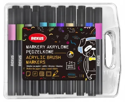 Productafbeelding van Acrylverfmarkers met penseelkop, 24 kleuren - Beniamin