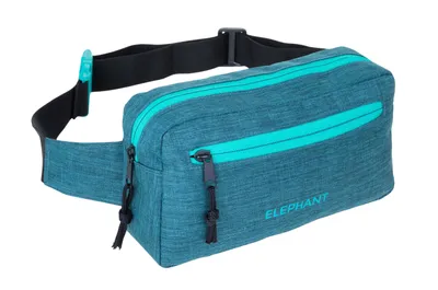 Produktbild von Elephant Hüfttasche Wimmerl Petrol Türkis, Bauchtasche, Gürteltasche, Crossbag, B 23xH 12.5xT 7 cm, 1.8 L, 150 g, 100% Polyester, 3 Reißverschlussfächer, verstellbarer Hüftgurt, abwaschbar, für Reise, Outdoor, Sport, Gassi, 13027