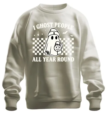 Obrázok produktu pre Halloween Geisterkostüm Retro Karo Uni mikina Pullover, Natur, XL