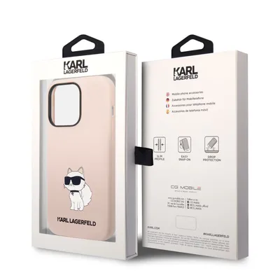 Obrázek produktu pro Pouzdro Karl Lagerfeld Silicone Choupette Na Iphone 14 Pro Max - Růže