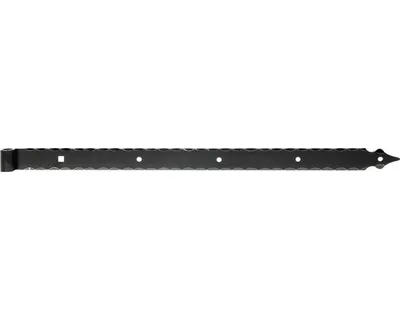 Zdjęcie produktu dla Alberts 320409 Zawias żaluzjowy, prosty, końcówka ozdobna, czarny, rolka Ø16 mm, rozmiar 820 x 45 mm