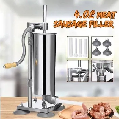 Image de Hachoir en acier de 3/3,6/4 l avec 4 tubes de diamètres différents, idéal pour un usage domestique ou en restaurant (4 l)