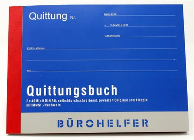 Produktbild von Rheita-Krautkrämer Quittungsbuch 2x40 Blatt DIN A6 selbstdurchschreibend
