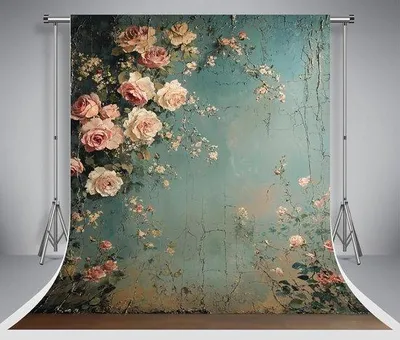 Produktbild von Grünes Vintagemotiv Ölgemälde 7x5ft Fotografie Leinwand Portrait