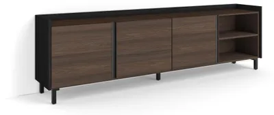 Immagine prodotto di Mobili TV effetto legno rovere scuro e nero 207x35x61cm con gambe