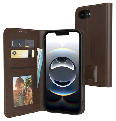 Produktbild von EAZY CASE Business Hülle für Apple iPhone 17e klappbar, Premium Kunstleder Handyhülle mit Kartenfach