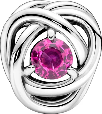 Image de Pandora Octobre pierre de naissance rose cercle d'éternité Charm 790065C05 Pendentif