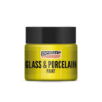 Produktbild von PENTART Glas- und Porzellanfarbe, 30 ml, Gelb