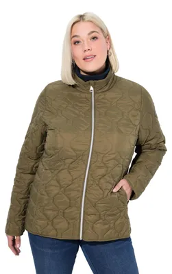 Produktbild von Ulla Popken Damen Steppjacke Dunkles Oliv 46+