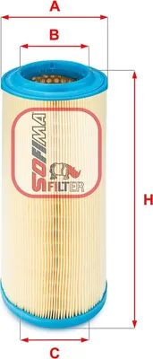 Produktbild von Luftfilter SOFIMA S 7341 A für FIAT PUNTO (188) Filtereinsatz