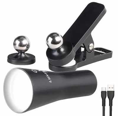 Produktbild von Magnetische Wand- und Clip-Lampe, wiederaufladbar – Farbe: Schwarz