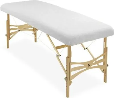 Produktbild von Habys Frottee Bezug für Massageliegen Spannbezug Therapieliegen Weiß 60/70x180 cm