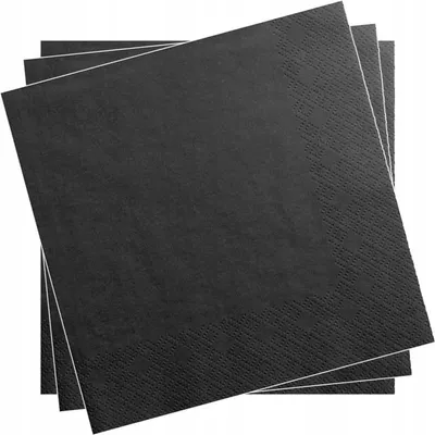Produktbild von 3-lagige Servietten 20 Stück, schwarz