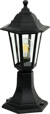 Produktbild von Außen Standleuchte Außenlampe E27 ERANO.C Außenleuchte Sockelleuchte Garten Lampe Schwarz Wegeleuchte