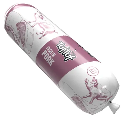 Obrázok produktu pre TufTuf | Krmivo pre psov - vlhké krmivo pre psov, príchuť bravčové mäso - TufTuf tyčinky 900 g - kompletné krmivo pre psov - 900 g