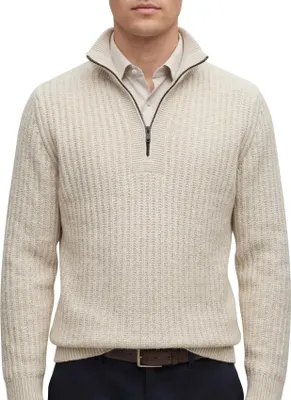 Produktbild von BOSS Pullover beige einfarbig Baumwolle