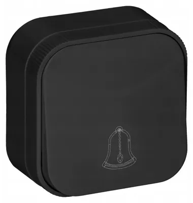 Obrázek produktu pro Zvonkové tlačítko černé N/T ToDo IP20 OR-OE-7204/B