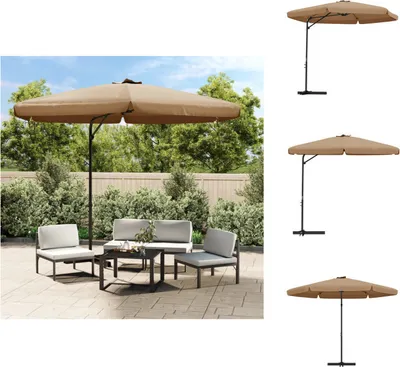 Produktbild von vidaXL Sonnenschirm mit Stahlmast 300 cm Taupe - Sonnenschirme & Sonnenschutze