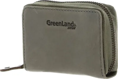 Produktbild von GreenLand Nature Leder Kartenetui Card Case Aqua grau