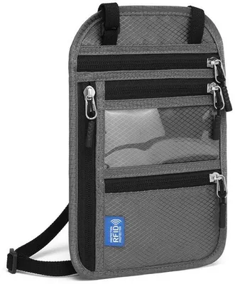Zdjęcie produktu dla Wodoodporna torba podróżna z ochroną RFID i regulowanym paskiem na szyję