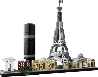 Image de LEGO 21044 Architecture Paris, kit de construction avec tour Eiffel et maquette du Louvre