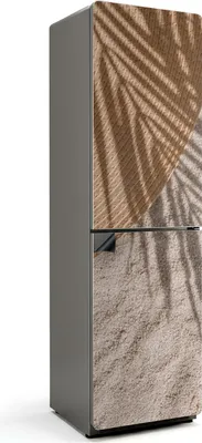 Zdjęcie produktu dla Cień palmy na piasku - Magnetyczna okładka na lodówkę - magnetyczna okładka na lodówkę - magnes na lodówkę - samoprzylepna tablica magnetyczna - folia magnetyczna na drzwi lodówki - 60x205 cm
