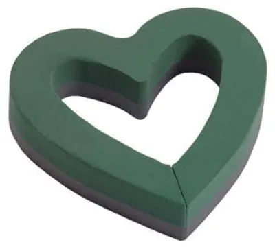 Produktbild von 2 Stück OASIS® FOAM FRAMES™ Herz offen 24 x 25 x 6 cm – Frischblumen-Steckschaum
