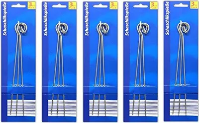 Produktbild von 15 Stück Schaschlikspieße BBQ-Spieße Metallspieße Fleischspieße Fleischnadel